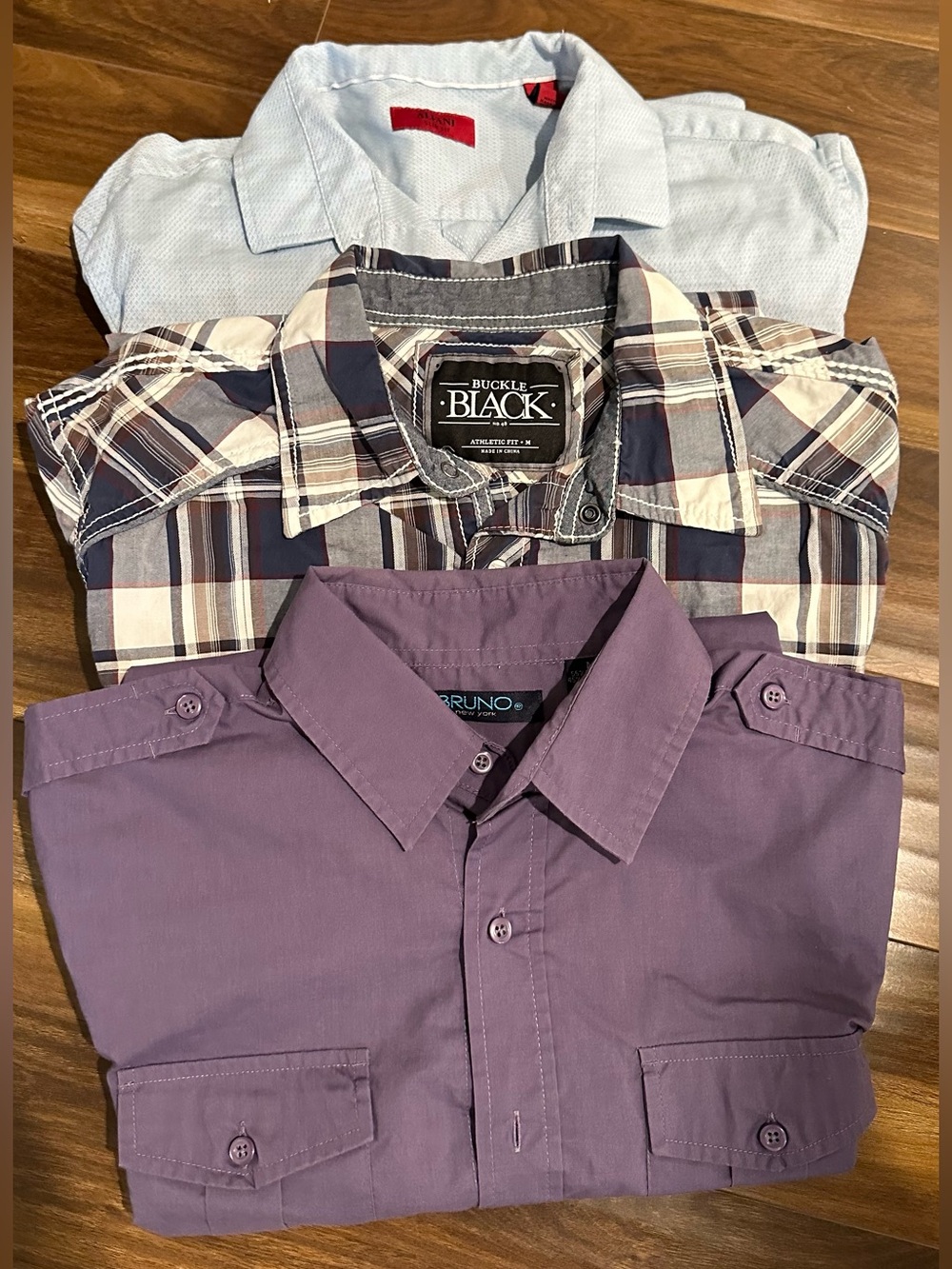 Bundle of 3 Mens Button-Up Shirt - Casual Men's Shirt Sz M